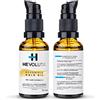 HEVOLUTA HEVONIRIC GOLD OIL- Olio viso per la Notte, Naturale Vegetale, con Canapa, Macadamia e Jojoba, Vitamina E, Rilassante, Idratante, Illuminante, Per pelle matura, Rughe -100% Made In Italy (15ml)