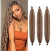 Dsoar Marley Twist Hair Estensioni di Capelli Sintetici a Torsione Elastica Pre-flucciati per Intrecciare i Capelli e Avvolgere i Capelli per Chiusure Finte 24 Pollici Confezione da 3