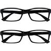 OPULIZE Nero Lettori Valore 2 Pacco Stile Designer Uomo Donna Rr92-1 +3,50-58 Gr
