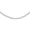 CARISSIMA Collana da Donna in Oro Bianco 9 ct 0,9 mm con Maglia Diamantata a Curb Twisted di Lunghezza 41 cm/16 Pollici