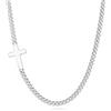 GAVU Collana Croce da Uomo, Collana Uomo Acciaio Inox Catena con Charm Croce