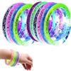 BNOYONERAS Lampeggianti Bracciali LED, Bracciali Bastoni Luce, Braccialetti Lampeggianti, Braccialetti Brillanti nel Party Oscuro Bomboniere per Feste Glow Sticks, 9 Pezzi
