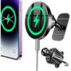 Coolpow Caricatore Wireless Auto per MagSafe【15W Ricarica Rapida】 Magnetico Porta Cellulare Auto【Mani Libere】 Regolabile 360° Caricatore Supporto Magnetico Telefono Auto per iPhone 17 16 15 14 13 12