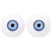 PATIKIL Occhi per 30 Mm, 1 Paio Occhi Acrilici Realistici, Metà Bulbi Oculari Plastica, per Bambole, Maschere, Oggetti Scena Halloween, Artigianato Artistico, Azzurro