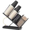 goldmiky Porta Bicchierini Caffe, Organizer da Caffetteria con 4 Verticale Scomparti, Stazione Porta Zucchero Portabicchieri - Tea Station, per Bicchieri Monouso in Carta,coperchi, per Cucina e Ba