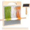 BENECREAT Set di pennelli per Lana Completi, 32x27x1,65 cm, con Spazzola di Lana e Bastoncini, Pettine per Infeltrire Ad Ago per organizzare Fibre di Lana, Kit di Strumenti per Infeltrimento di Lana