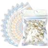 G2PLUS 100PCS Sacchetti in Mylar,Sacchetti Olograficiv Bianco Luminoso,Sacchetto Imballaggio Alluminio con Finestra Trasparente,10.5×15CM Sacchetti in Mylar con Zip,per Alimenti,Gioielli,Campione