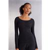 Intimissimi Maglia Manica Lunga Modal Ultralight Con Cashmere Scollo Madonna Nero
