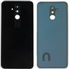 Senza Marchio compatibile per HUAWEI MATE 20 LITE (SNE-LX1 SNE-L21 SNE-AL00) Ricambio Copri Batteria Vetro Posteriore Back REAR Cover Retro Scocca completa biadesivo adesivo + lente obbiettivo CAMERA (Nero)