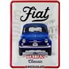 Nostalgic-Art Targa retrò, 15 x 20 cm, Fiat 500 - The Italian Classic - Idee regalo per amanti degli accessori FIAT, in metallo, design vintage