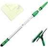 UNGER AK131 - Kit per la pulizia delle finestre, 1,25 m, incl. lavavetri, asta di prolunga, panni in microfibra, pulizia senza aloni