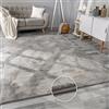 Paco Home Tappeto Salotto e Camera da Letto Moderno a Pelo Corto - Morbido, Lavabile, Antiscivolo, in Finta Pelliccia, Dimensione:60x90 cm, Colore:Grigio