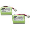 vhbw - 2x Batterie Per Telefono Cordless Switel Md 9300, 9500, 9600 Sostituisce Sl30013 Nimh 400mah (2.4v) - SPEDIZIONE GRATUITA