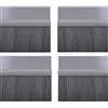 STORMGUARD 02AM0041000GR BDS - Set di 4 guarnizioni autoadesive per il fondo della porta, colore: grigio, 1 m
