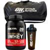 Optimum Nutrition Gold Standard 100% Whey Proteine in Polvere per la Massa Muscolare Cioccolato al Latte 896g 28 Porzioni + SHAKER + BORSONE