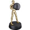 GILDE Scultura decorativa Strong Stark XL - Arte moderna e decorazione in resina - Fabe: oro - Altezza 32 cm