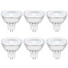 Auting GU5.3 Lampadine LED 12V, MR16 Faretto a led, 5W equivalenti a 50W Lampadine alogene, Non Dimmerabile Lampade LED MR16 Bianco Caldo 2700K 560LM Alluminio Angolo di Fascio di 38 °, 6 Pezzi