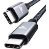 RAMPOW Cavo USB C a USB C Cavo USB C 100W, Cavo iPhone 16 Ricarica Rapida 2M, Cavo iPhone 15 USB Type-C per iPhone 15/15 Pro/16/16 Pro, Samsung S23/S22/S21/S20, iPad Pro/Air, Xiaomi - Grigio Siderale