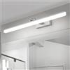 SSNCcNC LED Lampada da Specchio 40 CM 9W Lampada Specchio Bagno Lampada da specchio Bianco caldo 3000K 180 ° regolabile Impermeabile per Bagno armadietto a specchio lampada a muro,Argento