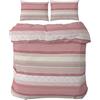 HOME ZEN HOUSEHOLD LINEN set parure di lenzuola copripiumino art. ELSA2 in cotone con patella interna e coprifedere 50x80cm ottimo per tutti i modelli di piumone piumino MATRIMONIALE 250X200 CM DESERTO ROSSO