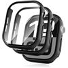 Seltureone 2 Pezzi Custodia per Apple Watch 10 42mm Custodia Protettiva con Protezione Dello Schermo, PC Duro 360° Tutto Intorno Anti Graffio Anti Polvere Custodia Protettiva Ultra Sottile - Nero