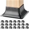 VEVOR Confezione da 20 Supporti per Pali in Legno 4''x4'' 102x102 mm, Base per Pali Interni 91,4x91,4 mm in Acciaio a Carbonio per Ancoraggio Pali in Legno Ringhiere, Corrimano di Terrazze, Portici