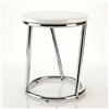Libaro Sgabello da Bagno Salina - Sgabello Rotondo in Metallo Cromato Lucido - Robusto Sgabello con Seduta Bianca in Stile Bar Stool - Sgabello Multiuso per Bagno e Cucina