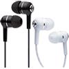 NONSOLOINFORMATICA 【Confezione da 2】 NI - Auricolari con filo e microfono, Cuffie In-Ear con Bassi e Controller, cavo antigroviglio e jack 3.5 mm ideali per iPhone, iPad, smartphone, tablet, lettori MP3