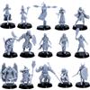 Forged Terrain Set di personaggi giocabili - 15 miniature RPG Fantasy | Scala 30mm | 15 personaggi giocabili unici con basi rotonde da 25 mm per giochi di ruolo fantasy