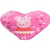Peppa Wutz Cuscino a Forma di Cuore, Circa 40 cm, Poliestere, Colore: Rosa, 1 Stück (1er Pack)