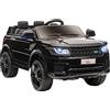 HOMCOM Auto Elettrica per Bambini 3-6 Anni 12V Doppio Motori 3-5km/h, Macchina per Bambini Elettrica con Sospensione, Telecomando 2.4G, Maniglia, Luci LED, Musica e Clacson, Nero