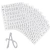 Dokeno 640 Pezzi 8 Fogli Lettera Vinile Autoadesivo, Adesivo di Alfabeto e Numeri Glitter Adesivi Numeri Alfabeto Decal per Cappellini Laurea Segno Porta Affari Decorazioni Regalo (Argento)