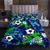 Loussiesd Hippie Graffiti copriletto Calcio Acquerello Sport copriletto per bambini Ragazzi 3D Trapunta da calcio Set Pallone da calcio 2 pezzi Taglia unica170X230cm
