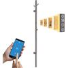 ESOP Scaldasalviette Elettrico 40 W Cromato Radiatore Scaldasalviette con 3 Ganci, Controllo Intelligente WiFi Termoarredo Elettrico da Bagno 1525×65mm Asciugabiancheria da Parete Stendino Elettrico