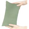 Winmany Mini cuscino da viaggio 28 x 17,8 cm, piccolo cuscino da viaggio in tinta unita con federa per adulti, cani, lavabile in lavatrice (verde)