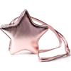 Papierdrachen Borsa a mano per bambini - accessorio vegano per bambini - colorata - borsa a tracolla in ecopelle - ottima idea regalo per ragazze, Stella oro rosa