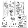 AWAKEN Tatuaggi Finti Temporanei Juice Tattoo Semi Permanente Adesivi Temporary Tattoo Impermeabile a base Vegetale dura 1-2 Settimane Pacco da 3 fogli Donna Fiore Girl Power Medusa Scritte(Pacco 6)