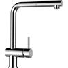 SCHOCK® Rubinetto da cucina Epos Onyx I nero ad alta pressione con tubo flessibile estraibile, girevole a 360°, rubinetto per lavello della cucina, design moderno, risparmio d'acqua, miscelatore
