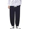 bgyujn Pantaloni casual da uomo in velluto a coste con elastico in vita, con coulisse, larghi, lunghi, con 4 tasche, pantaloni da jogging da uomo, taglio dritto, grigio., XL