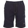PAYPER Caracas Bermuda da Uomo 100% Cotone Chiusura Zip Tasca Porta Metro Posteriore Bande Reflex Blu Navy (5XL)