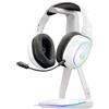 The G-Lab - K-Stand Hydrogen - Supporto per cuffie Gamer - RGB 7 Colori, Tasto/Off, 2 Hub USB + USB-C, Base Antiscivolo - Supporto Universale per Cuffie Gamer PC/Ps5/Ps4/Xbox - Bianco - Nuovo