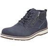 Rieker 38409, Stivali Stringati Uomo, Blu, 44 EU