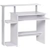 FineBuy Scrivania Ufficio 94x90,5x48,5 cm Bianco Legno Tavolo con Scaffali | Scrivania PC Cameretta Moderna | Design Scrivania