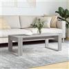 PUEOSZX Moderno Mobile Tavolino da Salotto Laterale da Divano Tavolino Basso Tavolino da Caffè Stile Industriale per Soggiorno Camera da Letto Patio Balcone Grigio Sonoma 102x50x35 cm