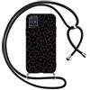 Foonary Cover con Cordino per Samsung Galaxy A41 4G 6,1, Custodia con Laccio Collana Tracolla Aesthetic Disegni Silicone Necklace Regolabile Protettiva Corda Case per Samsung A41 4G, Leopardata