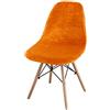 FANSU Velluto Coprisedie con Schienale 1/2/4/6 Pezzi Elasticizzato, Nordico Sedia Scandinave Fodere Coprisedia per Sala da Pranzo Copertura per Cucina Ufficio Soggiorno (Arancia,6 Pezzi)