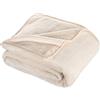 MOON - Coperta cashmere Feeling - realizzata con materiali riciclati - Coperta ca. 150 x 200 cm - qualità extra pesante circa 500 g/m² - beige