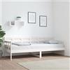 Tidyard Dormeuse in Legno,Struttura Letto,Divano Letto,Divano Letto Singolo,Divano Letto Scomparsa,Divano Letto in Legno,Divano Letto con Doghe in Legno, Bianco 80x200 cm Legno Massello