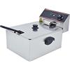 TAIMIKO Friggitrice elettrica 6L Friggitrice Commerciale Friggitrice Professionale Singola Serbatoio Inox Con 2 Manici Plastica 3000W 220V-240V Termostato 60-200°C