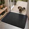 COSY HOMEER Tappeto Ingresso Interno, 60 x 90cm Zerbino Ingresso Esterno Antiscivolo TPR, Lavabile in Lavatrice per Porta D'Ingresso, Corridoio, Cucina, Scala, Nero